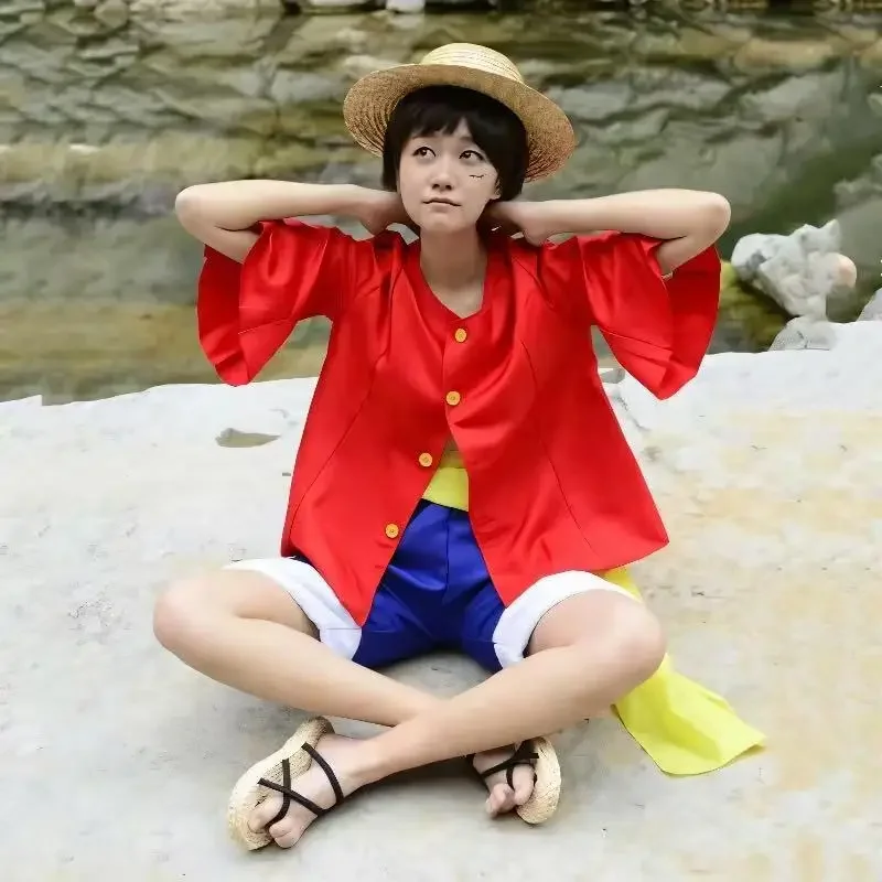 Anime Cosplay Luffy - Halloween Anime M-Monkey D Luffy Komplettes