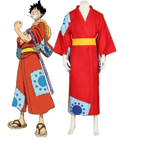 Anime Cosplay Luffy - Anime Luffy Cosplay-Kostüm, Wano Country Monkey