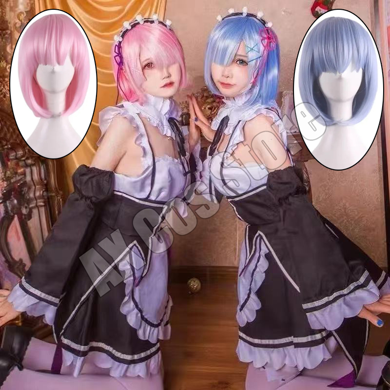 Re Zero Rem Wig - Anime Re:Zero Kara Hajimeru Isekai Seikatsu