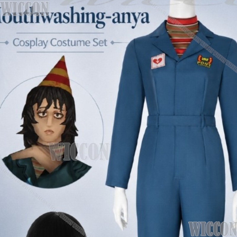 Anime Cosplay Anya - Horror-Spiel Mundspülungs-Cosplay Anya Punk Crew Uniform