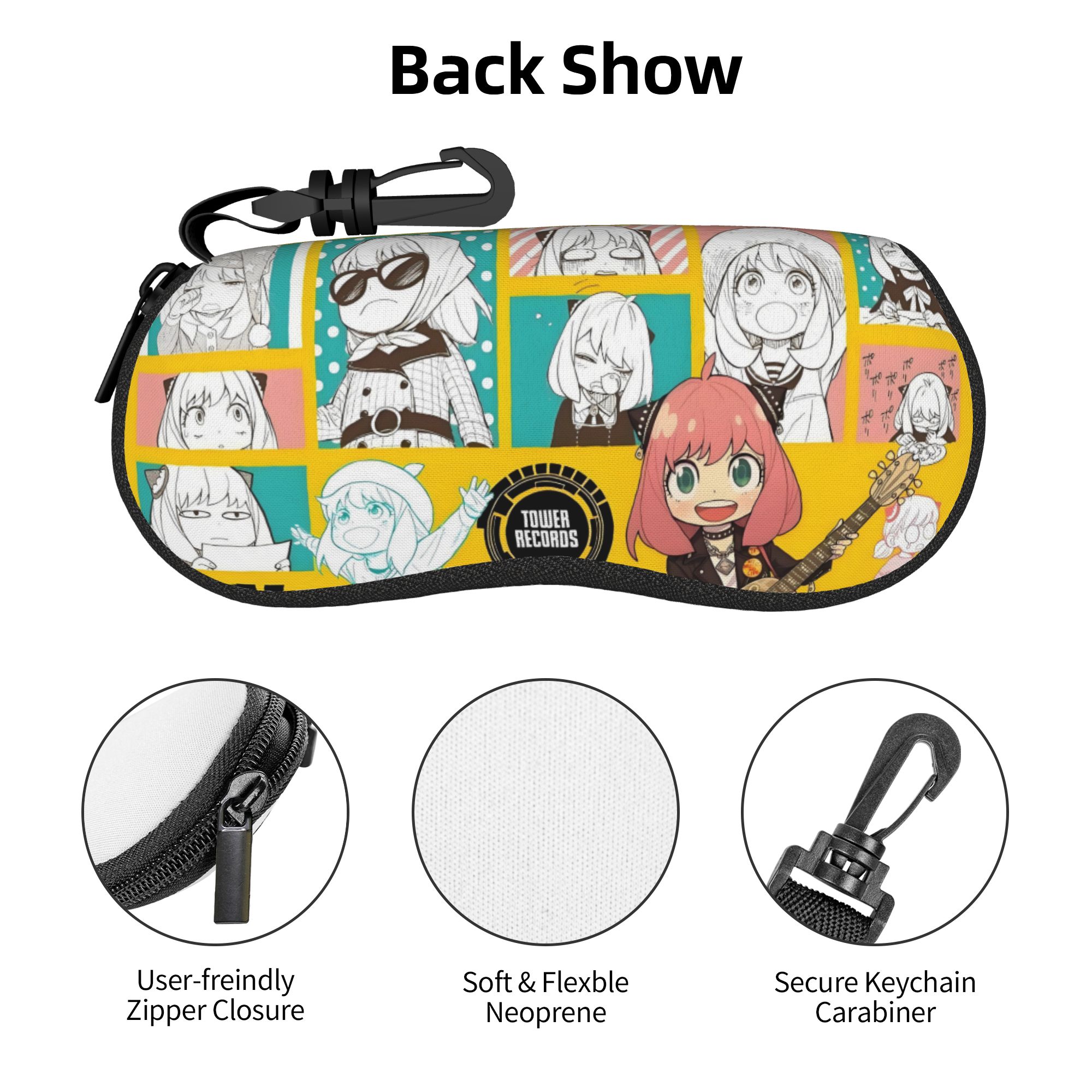 Anime Cosplay Anya - Manga Spy × Family Japanische Anime-Brillenschutzhüllen,
