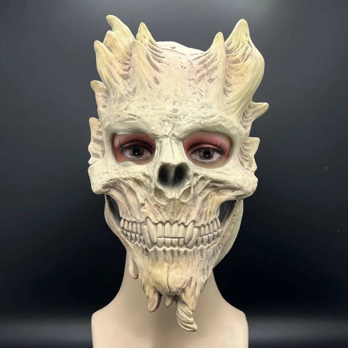 Anime Cosplay With Mask - Kreative Todesdämon-Schädel-Horror-Halloween-Maske für Cosplay, Weihnachtsfeier, Spielrequisite,