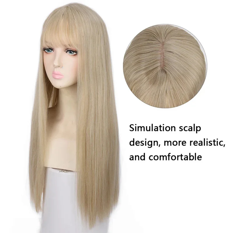 Anime Cosplay Girl With Black Hair - 2026 Houyan synthetische lange glatte Haarperücke