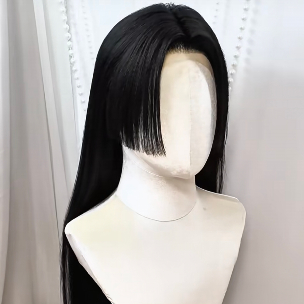Anime Cosplay Girl With Black Hair - Anime Boa Hancock Cosplay Perücke, langes,