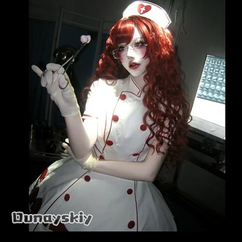 Anime Cosplay Nurse - OHaYo% Blutige Krankenschwester Fanart Halloween Cosplay