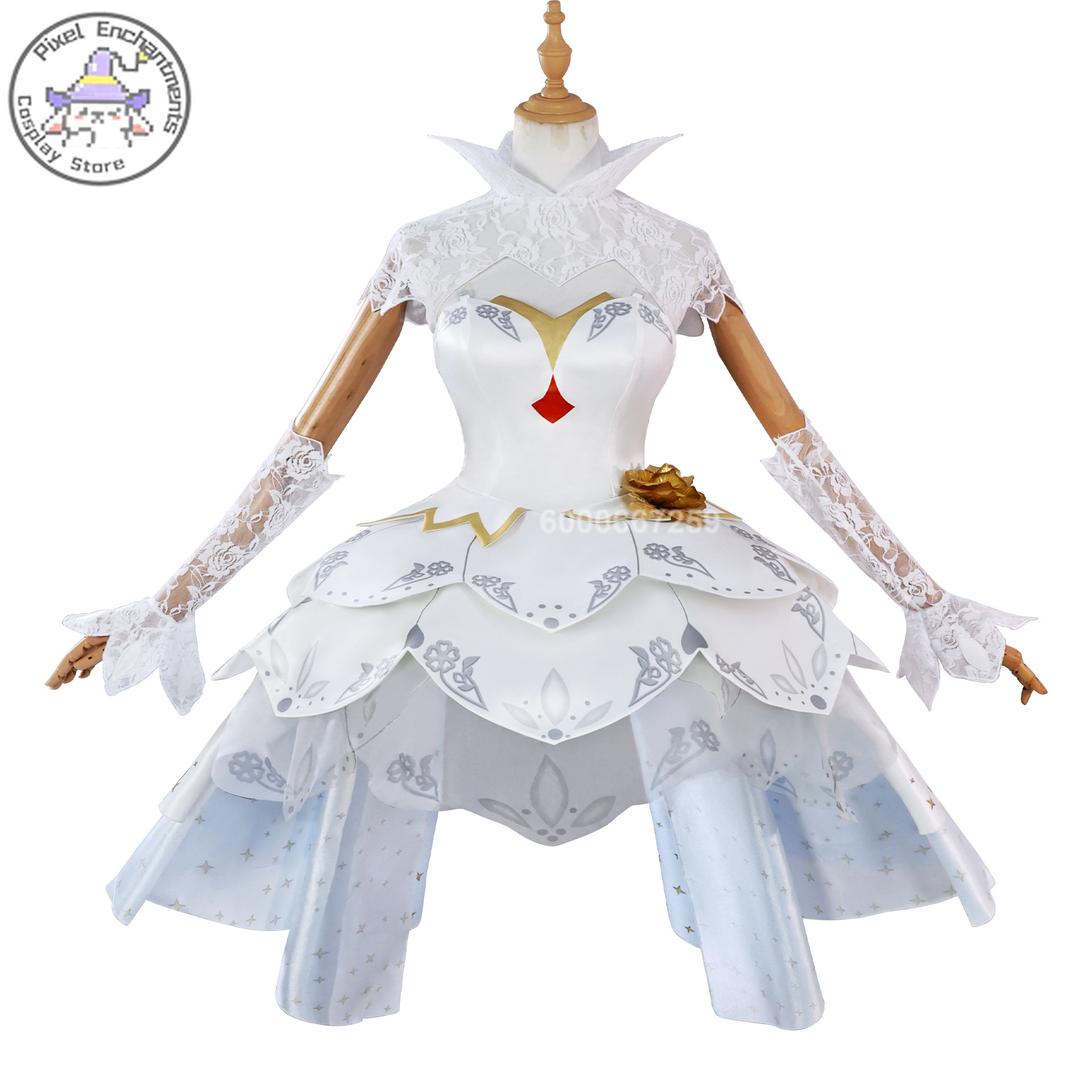 Quality Anime Cosplay - Anime-Outfit Perücke Schleier Requisiten Hochwertige Anime-Kleidung