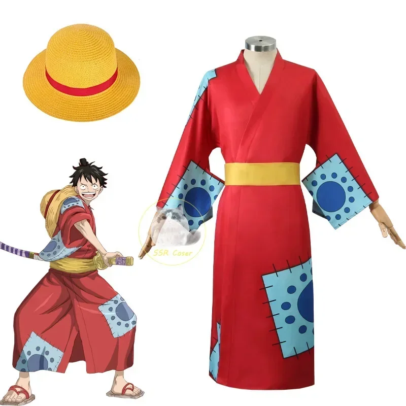Anime Cosplay Luffy - Anime Luffy Cosplay-Kostüm, Wano Country Monkey