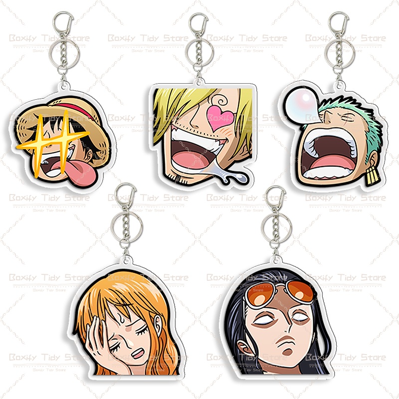 Anime Cosplay Luffy - Lustiger One Piece Ausdrucks-Acryl-Schlüsselanhänger Luffy Star