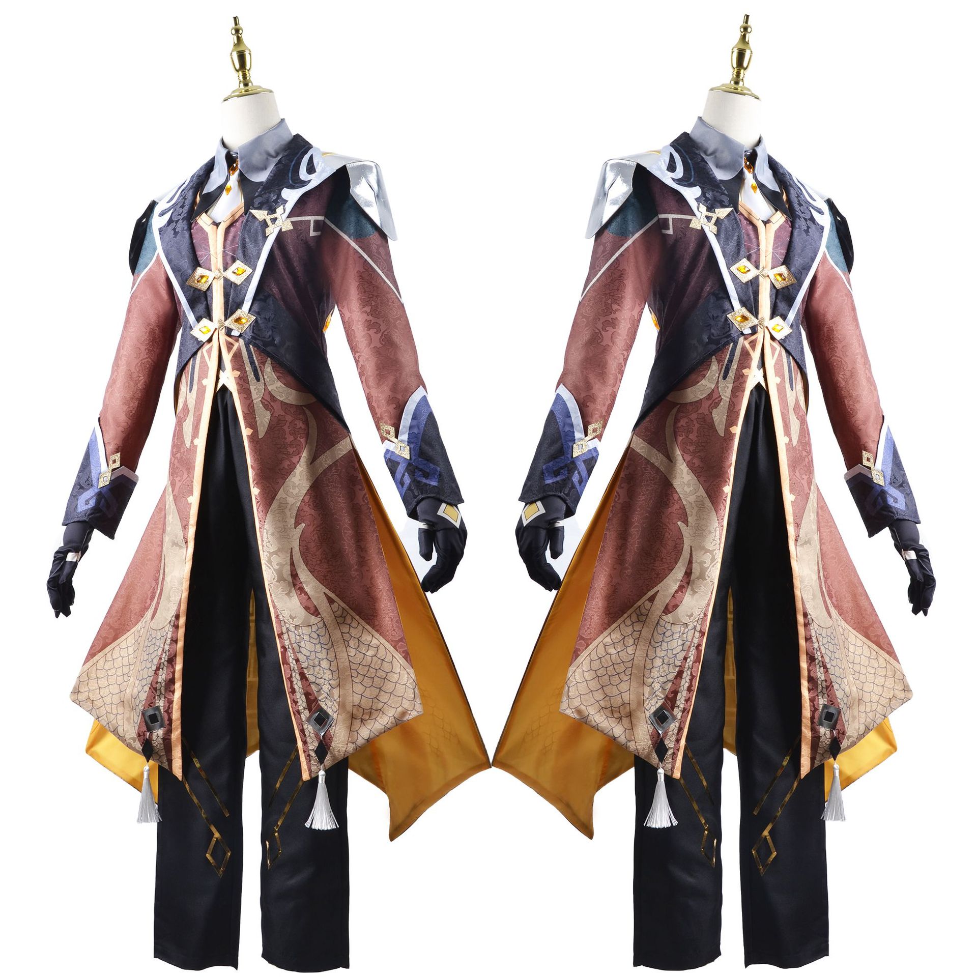 Anime Cosplay Outfits Male - Genshin Impact Cosplay-Kostümset für Zhongli. Komplettes