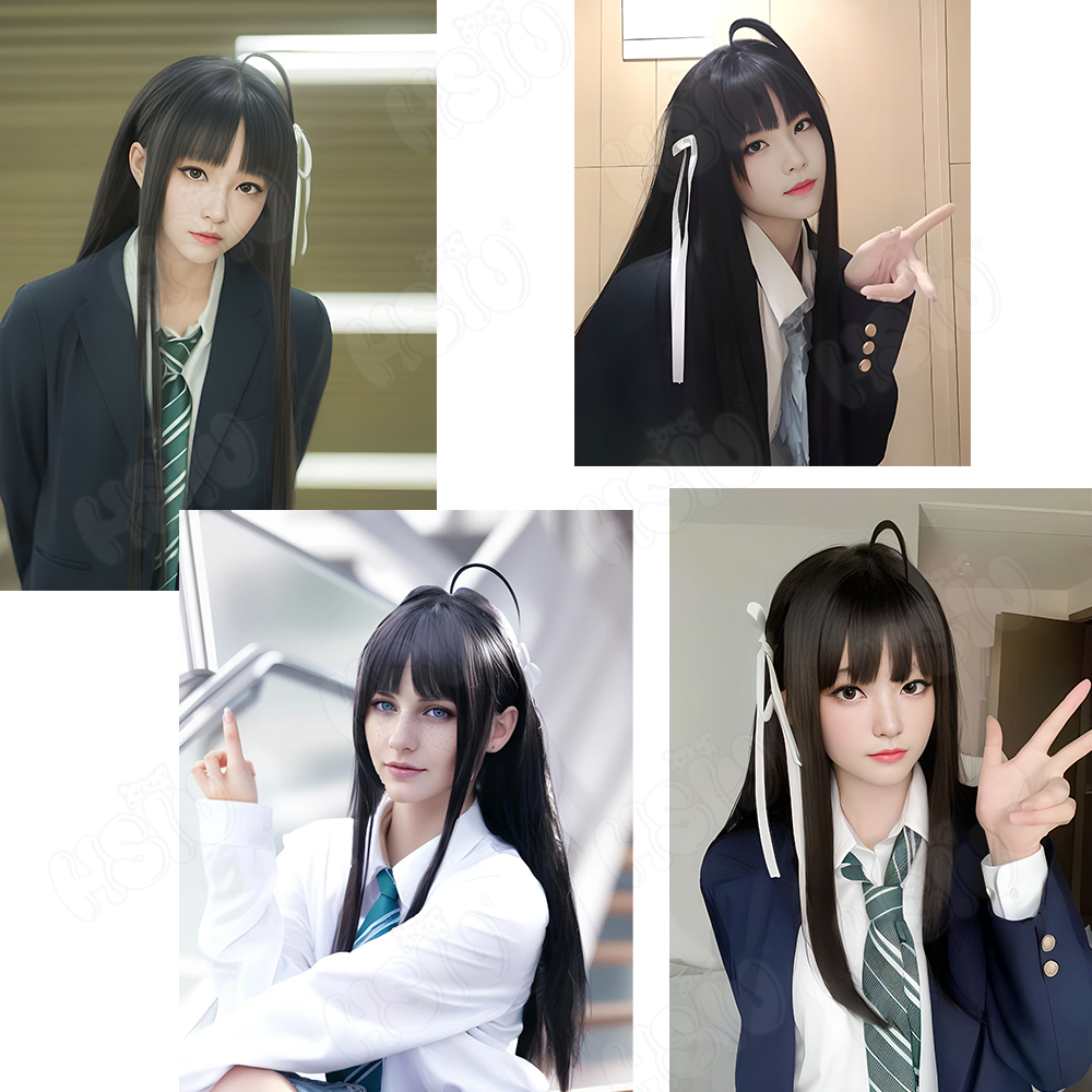 Awa Subaru Cosplay Perücke HSI – Anime Cosplay Girl With Black Hair Bewertung und Preis