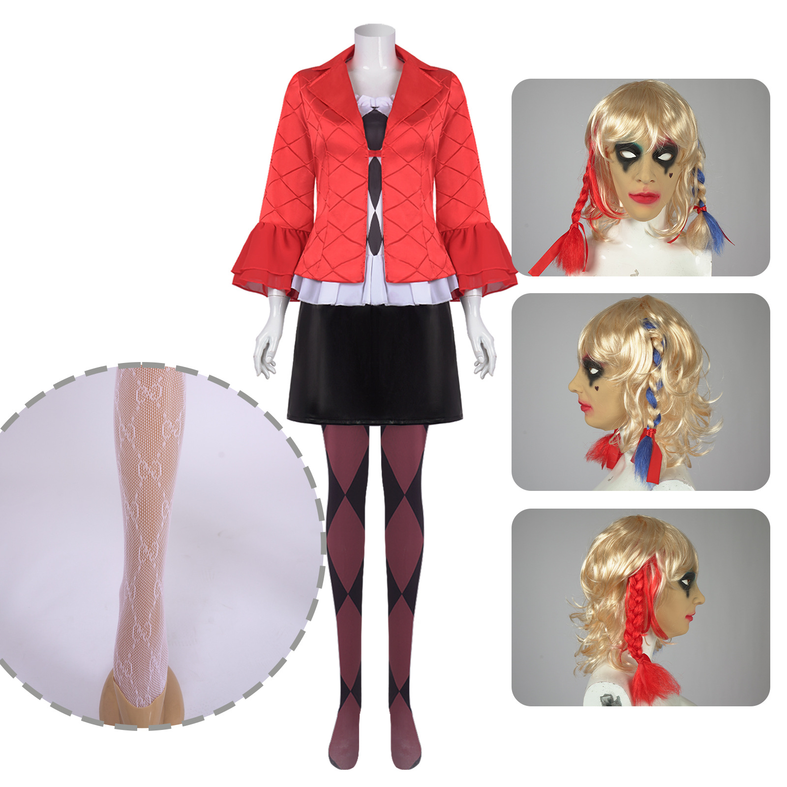 Harley Quinn Joker 2 Cosplay K – Anime Harley Quinn Cosplay Bewertung und Preis