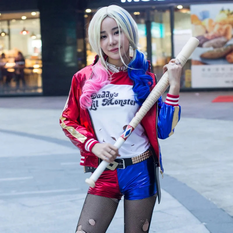 Selbstmord Cosplay Anime Harle – Anime Harley Quinn Cosplay Bewertung und Preis
