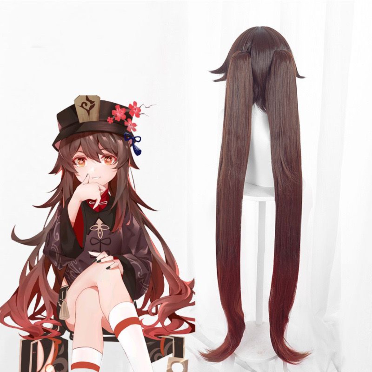 Genshin Impact Hu Tao Cosplay- – Anime Cosplay Duo Bewertung und Preis
