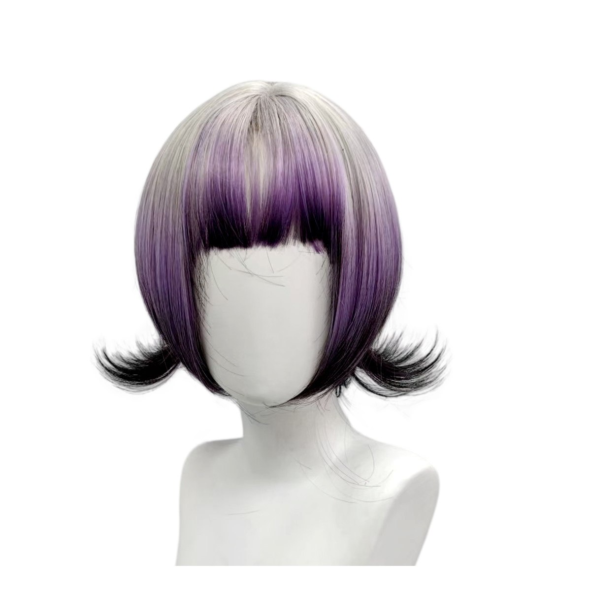 Grau-Lila-Schwarz Ombré Bob Pe – Anime Cosplay Girl With Black Hair Bewertung und Preis