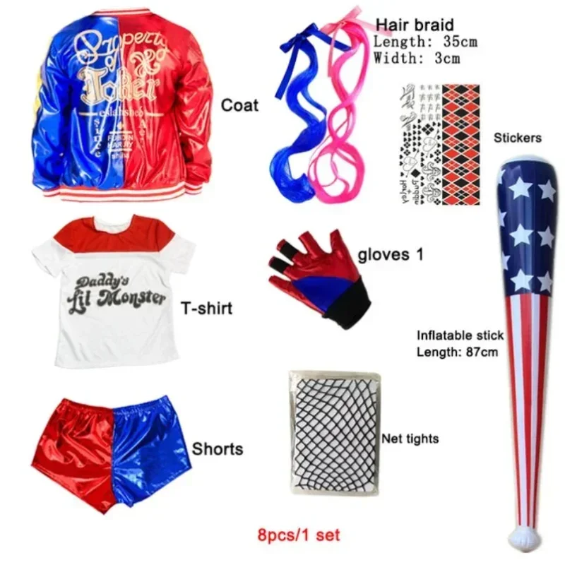 Karneval Kinder Mädchen Selbst – Anime Harley Quinn Cosplay Bewertung und Preis