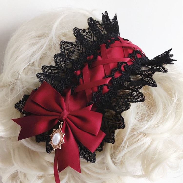 Rotes dunkles Gothic-Lolita-Sp – Anime Cosplay Girl With Black Hair Bewertung und Preis
